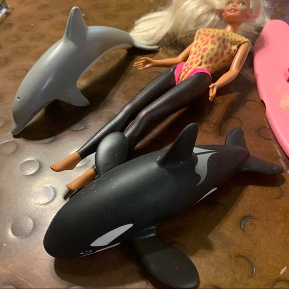 Mattel Vintage 1996 Ocean Friend's Scuba Diver Barbie Doll Baby Keiko - Picture 2 of 8